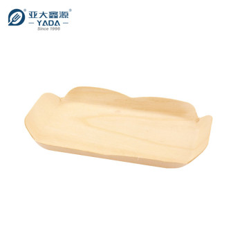 Disposable Special Shape Poplar Wood Trays Wholesale | Special Shape Wooden Tray |Wood Dish for Sale