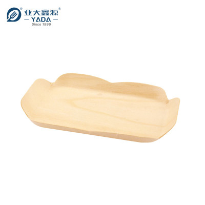 Disposable Special Shape Poplar Wood Trays Wholesale | Special Shape Wooden Tray |Wood Dish for Sale