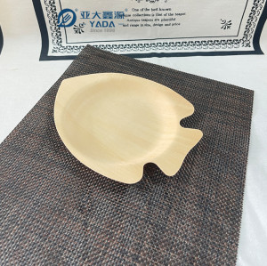 Platos de madera desechables con forma de pez al por mayor | Platos de madera de abedul con forma de pez