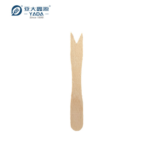 Mini tenedores desechables de madera de haya al por mayor | Tenedor de madera de haya para papas fritas | Tenedor de madera para fruta en venta