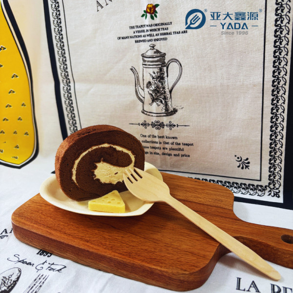 Cuchara-tenedor desechable de madera al por mayor | Minicuchara-tenedor de madera de abedul | Compra al por mayor de cuchara-tenedor ecológica de 165 mm P1