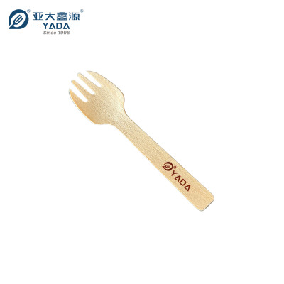 Mini tenedores/cucharas desechables de madera al por mayor | Cuchara-tenedor de madera de abedul con certificación FSC | Cuchara-tenedor de degustación de 103 mm P5