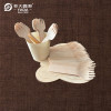 Disposable Wooden Mini Sporks Wholesale | FSC-Certified Birch Wood Spoon-Fork|103mm Tasting Spork P5