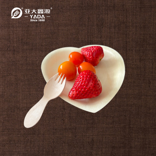 Disposable Wooden Mini Sporks Wholesale | FSC-Certified Birch Wood Spoon-Fork| 80mm Tasting Spork P6