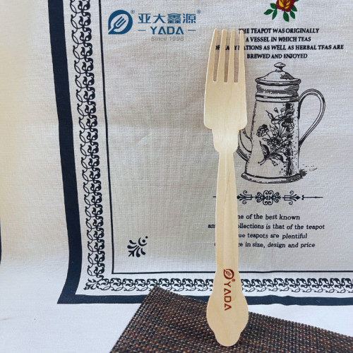205mm Deep Prong Disposable Wooden Forks Wholesale|FSC-Certificated Birch Wood Disposable Fork YD-LA