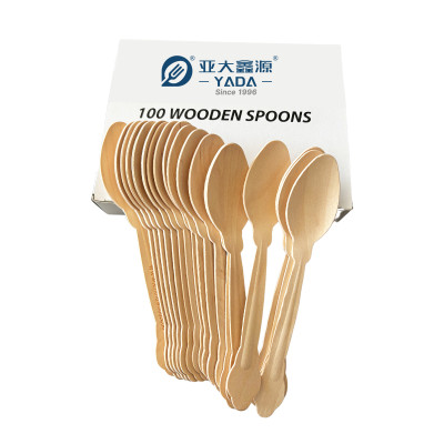 205mm Disposable Wooden Spoons Wholesale | YADA Biodegradable Spoon | Compostable Wooden Spoon YD-LA