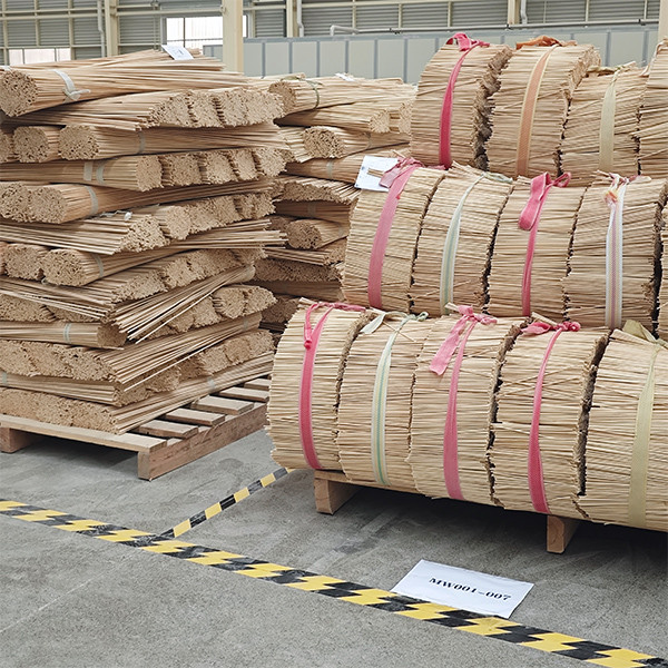 Drying bamboo sticks