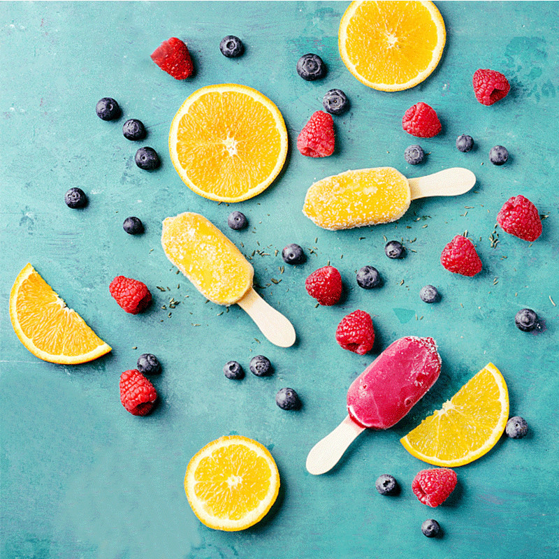 Aplicação da mini colher para gelados