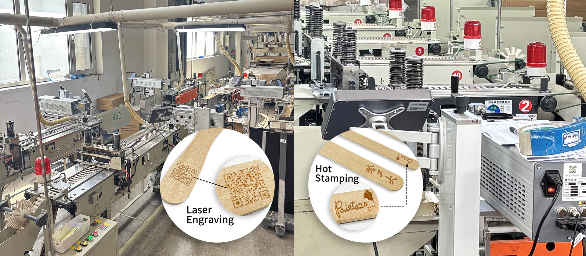 Combinación de láser y estampado tradicional