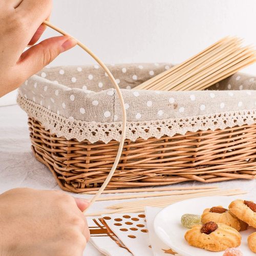 Espeto de bambu 5,0 × 250/280/300 mm | Espetos ecológicos para churrasco | Adequados para uso alimentar