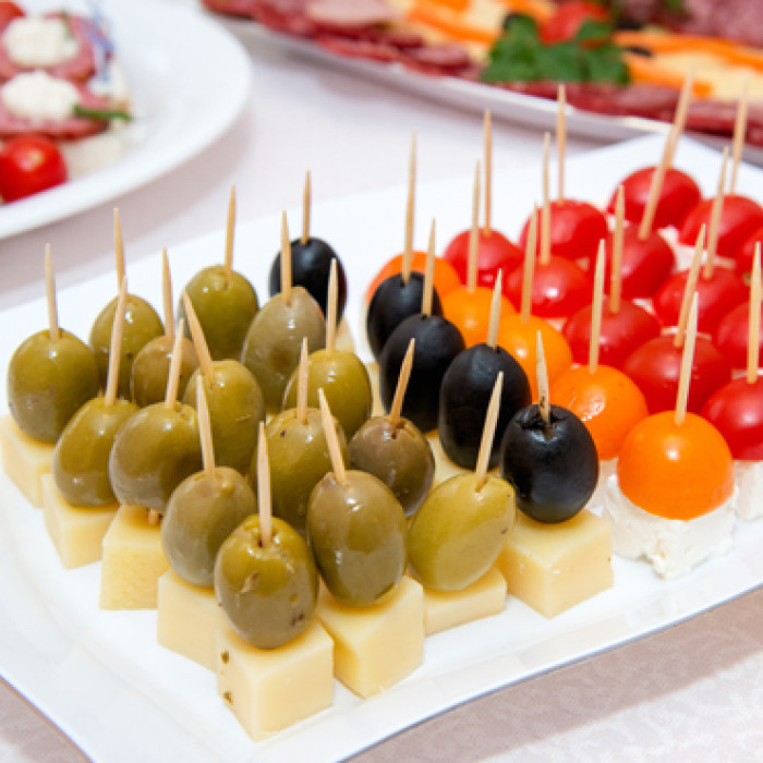Toothpicks for skewering olives at a party