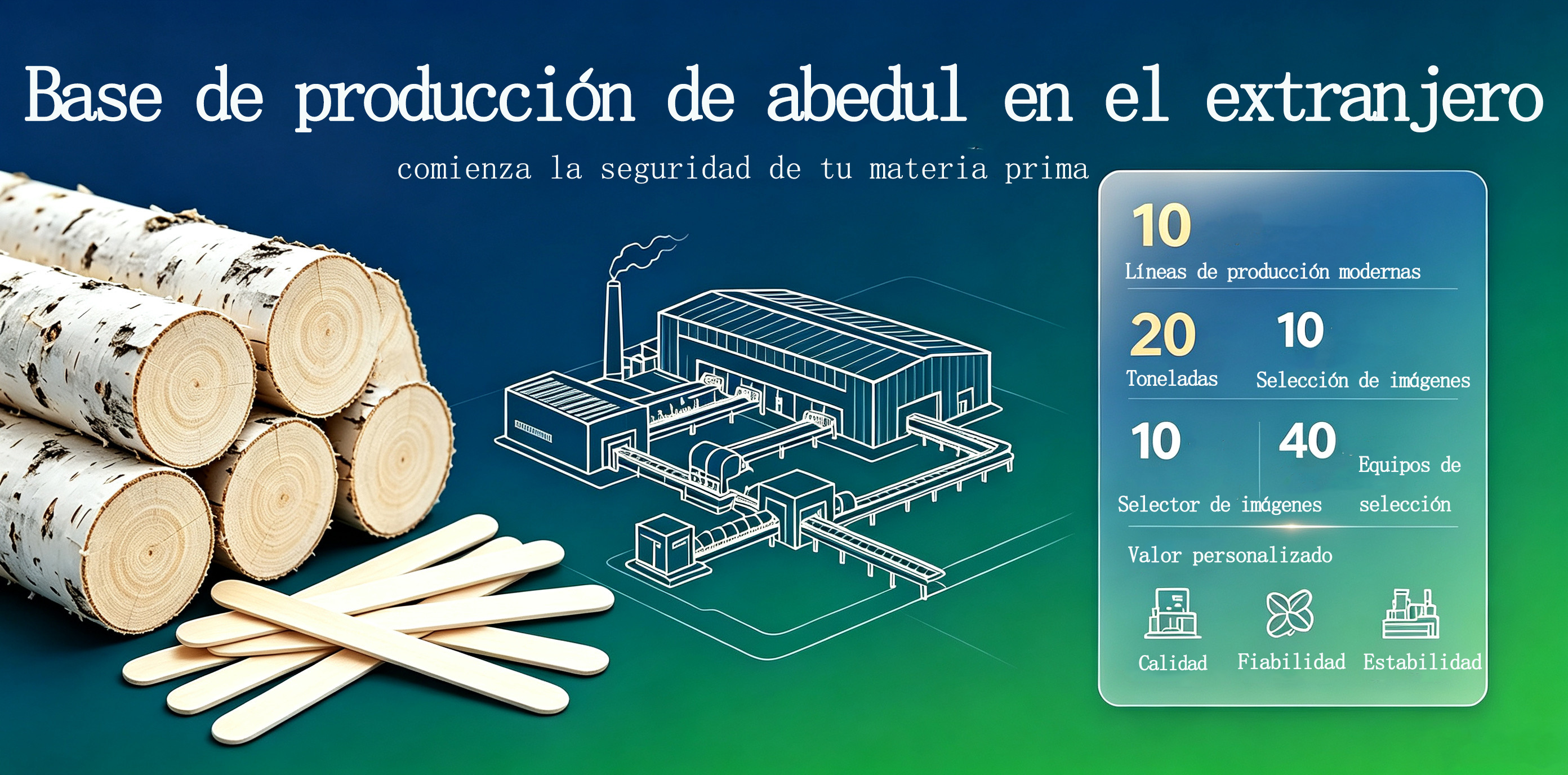 Base de materias primas de abedul en el extranjero