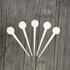 Disposable Wooden Chip Forks Wholesale | 102mm Natural Birch Wood Biodegradable Fruit Forks