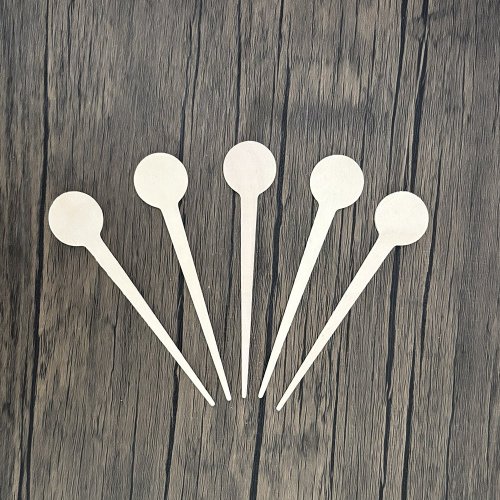 Disposable Wooden Chip Forks Wholesale | 102mm Natural Birch Wood Biodegradable Fruit Forks