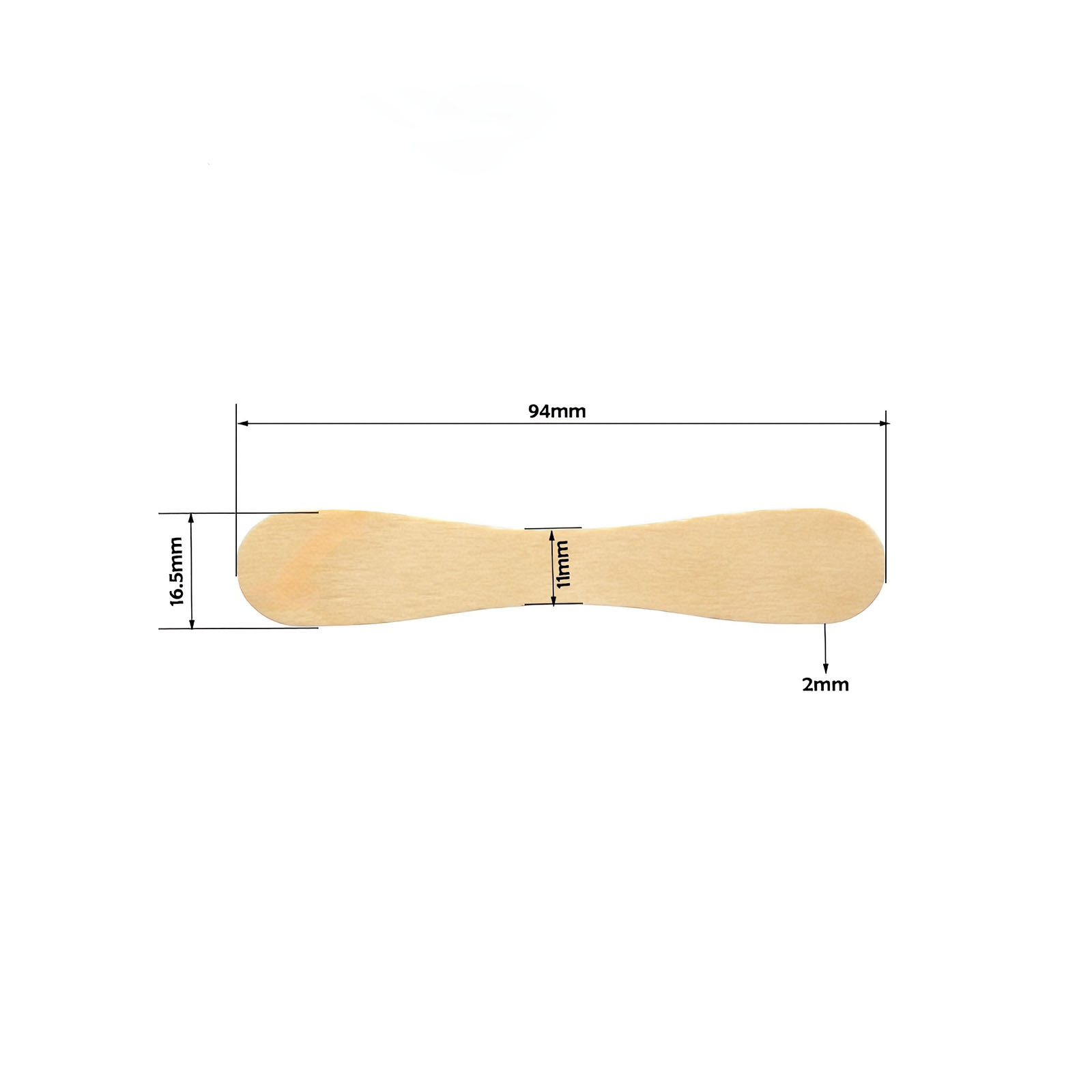 Specifications of 125mm Wooden Ice Cream Spoons