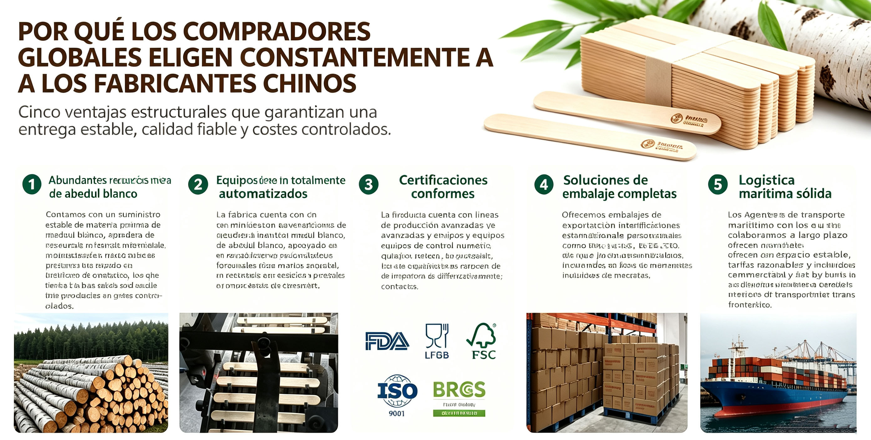 Entorno de produccion de palitos de helado de madera en una instalacion de fabricacion controlada