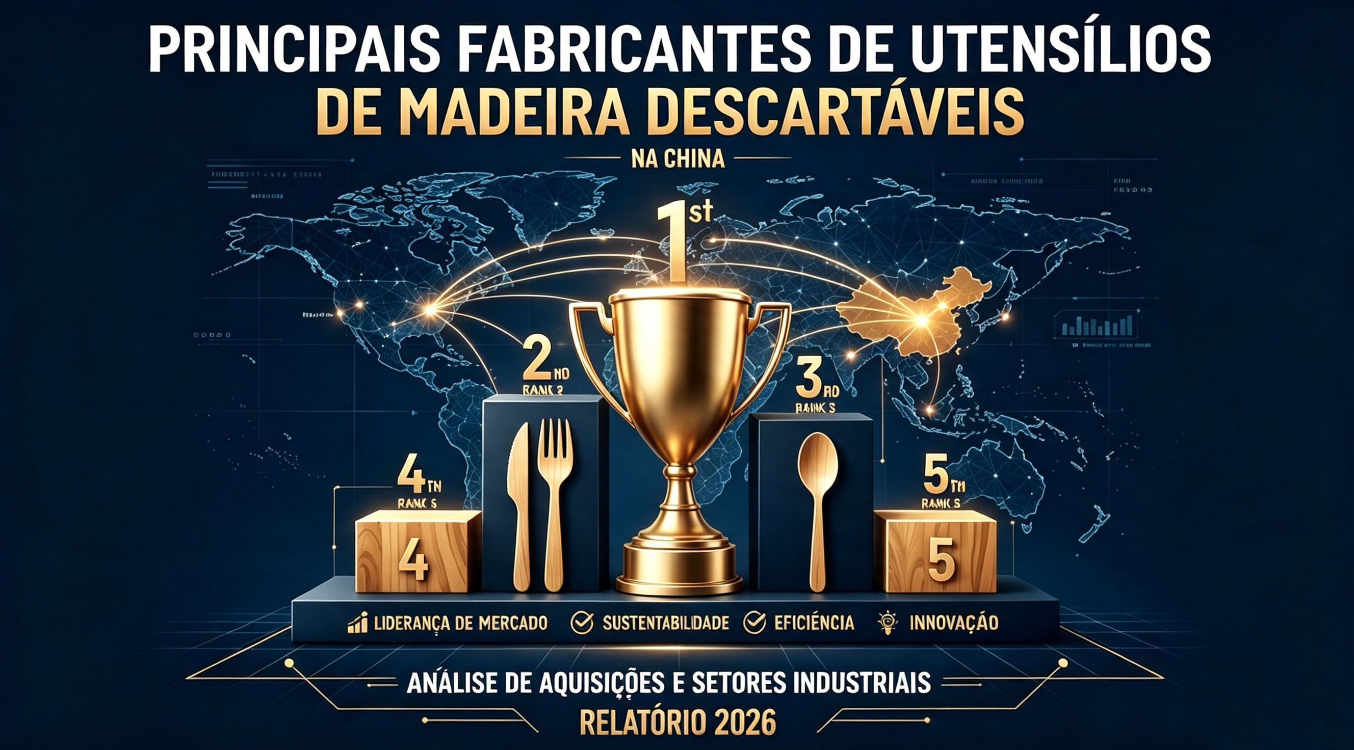 Top 10 fabricantes de talheres descartáveis de madeira na China 2026 - Análise de fornecimento e indústria