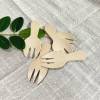 Cuchara-tenedor de madera mini de 60 mm al por mayor | Spork biodegradable para degustar postres | YADA