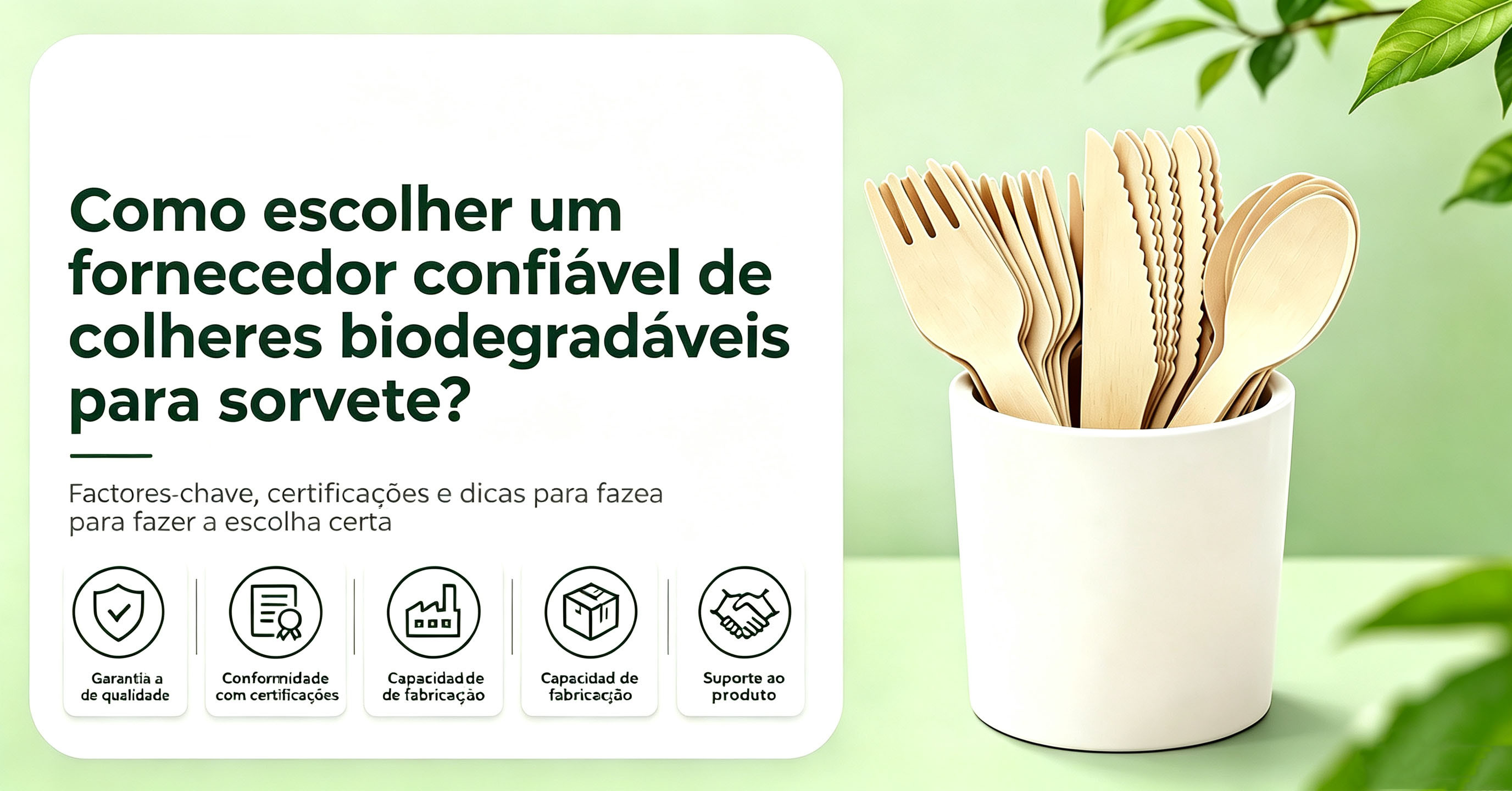 Como escolher um fornecedor confiável de colheres de sorvete biodegradáveis?