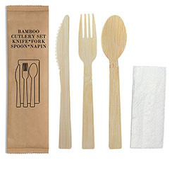 Set con servilleta blanca
