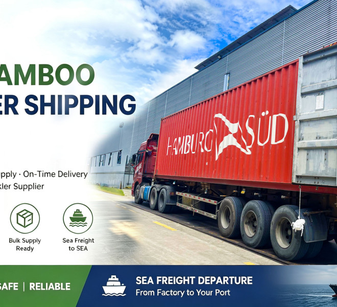 YADA Ships 40HQ Bamboo Firework Support Sticks to Southeast Asia