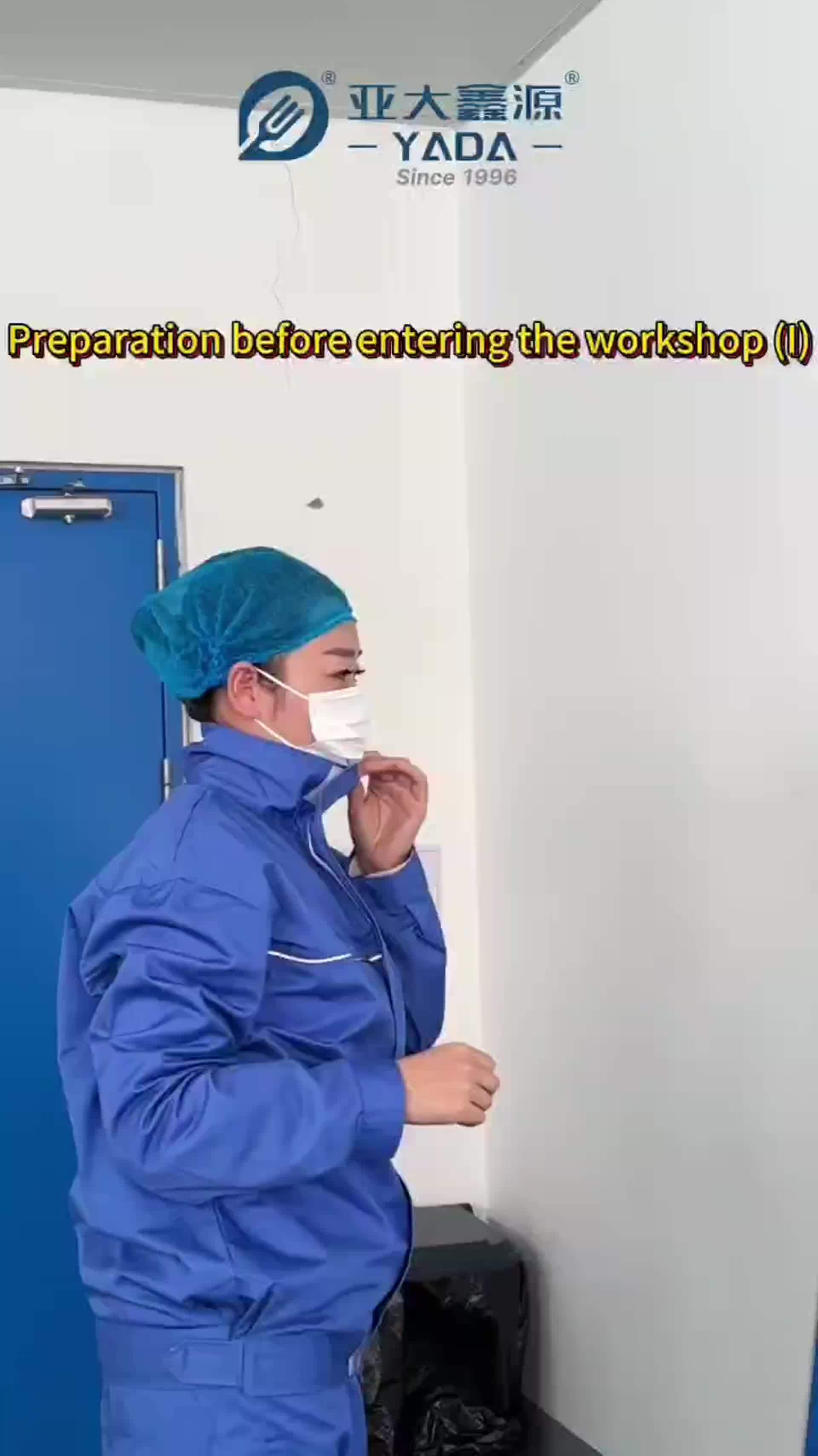 YADA production management and workshop hygiene video