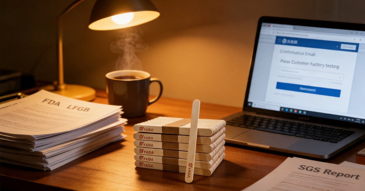 Wooden ice cream sticks produced for bulk food-service and ice cream production lines