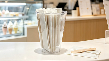 Bulk packed wooden bow tie ice cream spoons for dessert counters and events