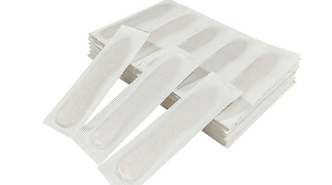 Individually paper-wrapped wooden taster spoons, clean and hygienic