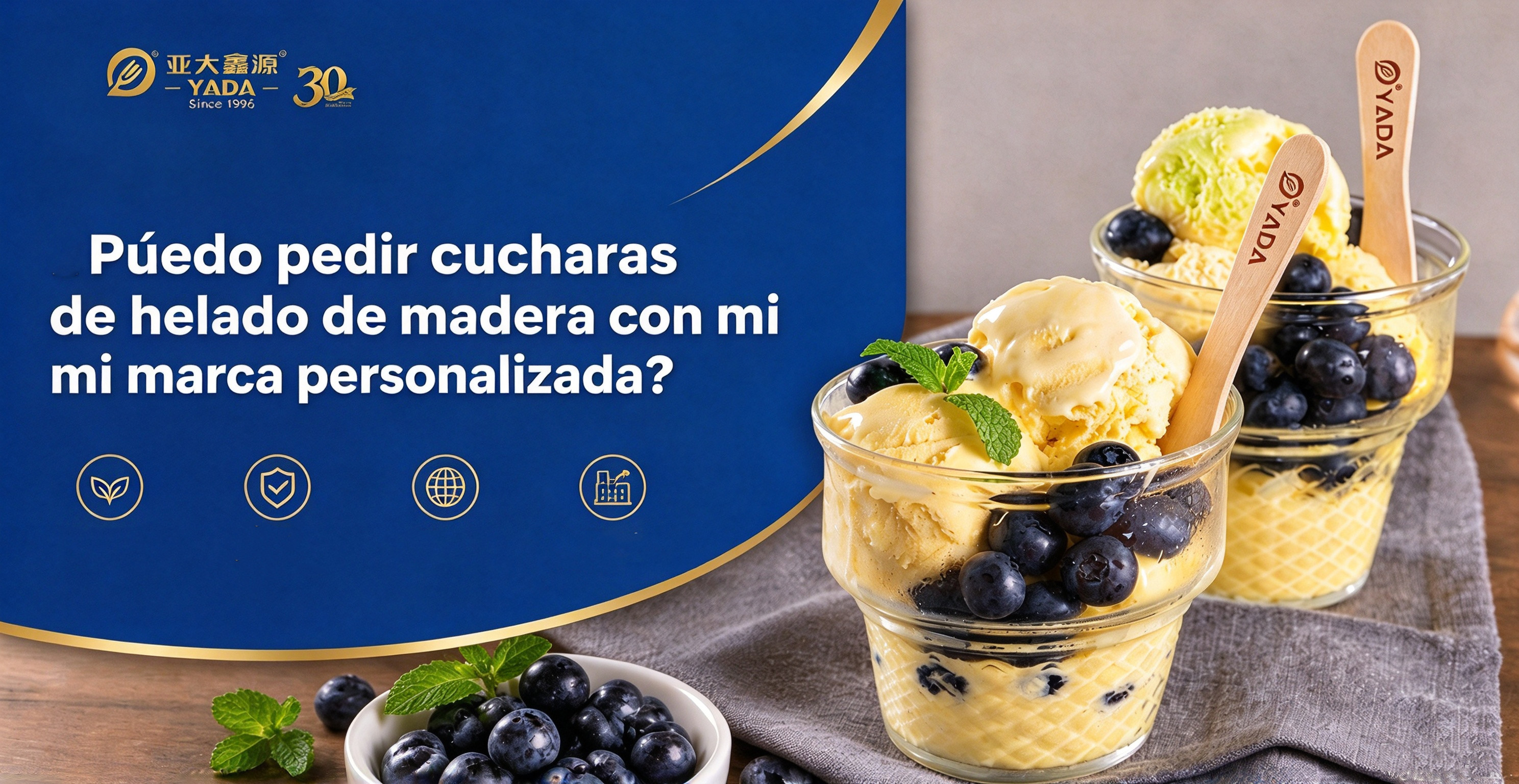 ¿Puedo pedir cucharas de helado de madera con mi marca personalizada?