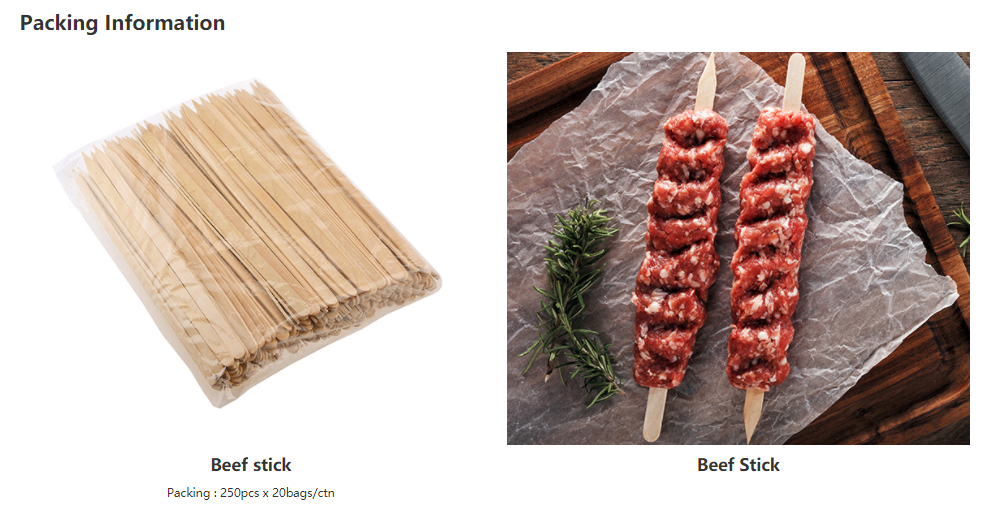 Use Scenario of Wooden Skewer, Flat Skewer, Beef Stick