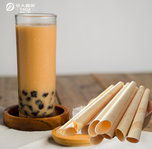 Pajitas de madera de pino Boba de 12 x 200 mm al por mayor | Pajitas desechables de té con leche perlado | Pajita de madera para té de burbujas