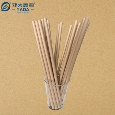 Pajitas desechables de papel kraft de 12 x 230 mm al por mayor | Pajitas biodegradables de papel kraft marrón para té con leche Boba