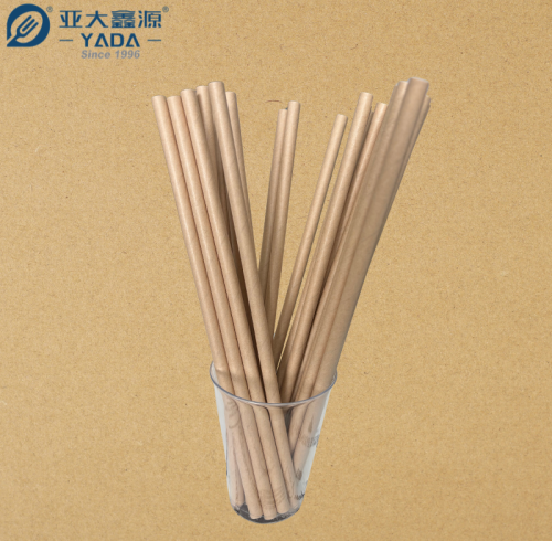 Pajitas desechables de papel kraft de 12 x 230 mm al por mayor | Pajitas biodegradables de papel kraft marrón para té con leche Boba