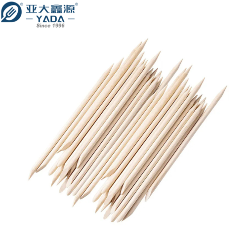 Palitos de manicure de madeira com cabeça dupla de 100 mm | Empurrador de cutícula de madeira descartável para unhas artísticas
