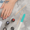 Palitos de manicura de madera de doble cabeza de 100 mm al por mayor | Empujadores de cutículas de madera desechables para manicura