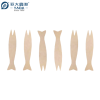 95mm Fish-shaped Wooden Chip Forks Wholesale | Birch Wood French Fry Forks | Wooden Mini Fruit Forks