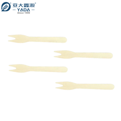120mm Disposable Wooden Chip Forks Wholesale | Bulk Eco-friendly Biodegradable Fruit Forks for Party