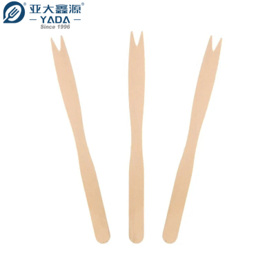 140mm Disposable Wooden Chip Forks Wholesale | Bulk Sale Eco-friendly Food Grade Wooden Fruit Forks