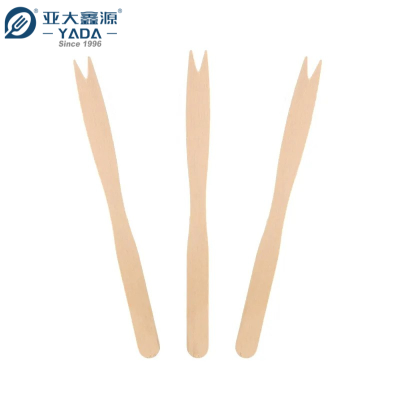140mm Disposable Wooden Chip Forks Wholesale | Bulk Sale Eco-friendly Food Grade Wooden Fruit Forks