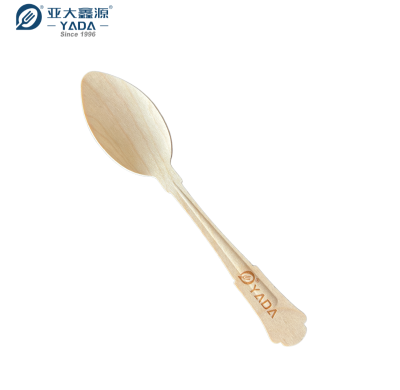 Cucharas de madera compostables YADA de 205 mm al por mayor Cuchara de madera ecológica desechable YD-L