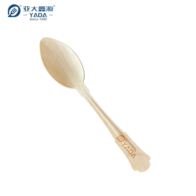 Cucharas de madera compostables YADA de 205 mm al por mayor Cuchara de madera ecológica desechable YD-L