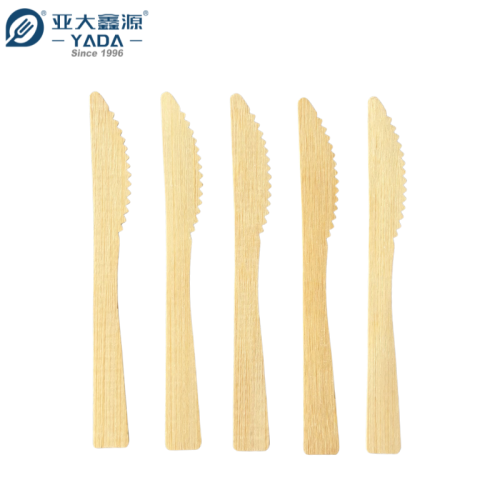 YADA 6.69" Disposable Bamboo Knives in Bulk – Eco-Friendly Bamboo Handle Cutlery for Wholesale & Custom Packaging