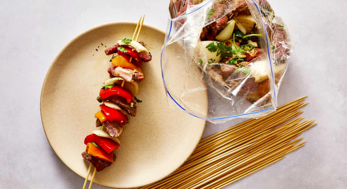 Wood skewers