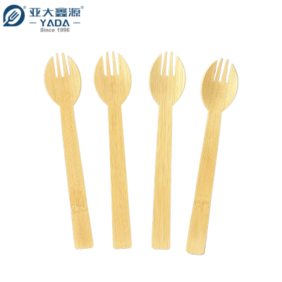 亚大鑫源 6.69"适用于餐饮的批量一次性竹制叉勺 —— 可堆肥、环保且支持定制的餐具