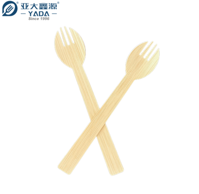 YADA 6.3" Garfo-Colheres de Bambu Ecológicos em Grandes Quantidades – Utensílios Compostáveis e Personalizáveis para Catering e Venda por Atacado