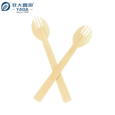 YADA 6.3"Cucharatenedores de Bambú Ecológicos a Granel – Utensilios Compostables y Personalizables para Catering y Venta al por Mayor