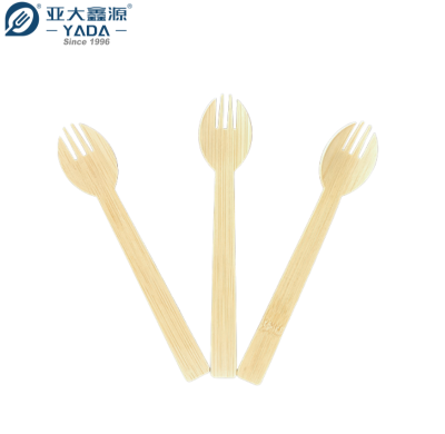 YADA 6.69"Garfo-Colheres de Bambu Descartáveis para Catering em Grandes Quantidades – Utensílios Compostáveis, Ecológicos e Personalizáveis