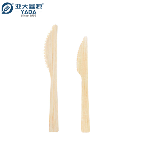 YADA 6.69" Disposable Bamboo Knives in Bulk – Eco-Friendly Bamboo Handle Cutlery for Wholesale & Custom Packaging