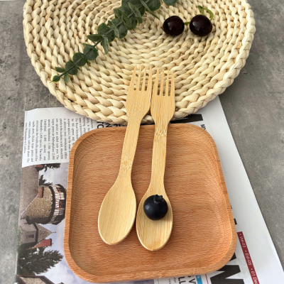 Disposable Bamboo Spork – Eco-Friendly Biodegradable Dual-Ended Spoon & Fork